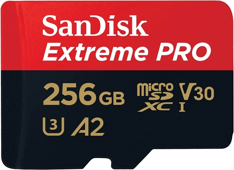 SanDisk 256GB Extreme PRO micro SD card + SD adapter, (For Smartphones, Action Cams, Drones, Speeds up to 200 MB/s) A2 App Performance + RescuePro Deluxe UHS-I, Class 10, U3,