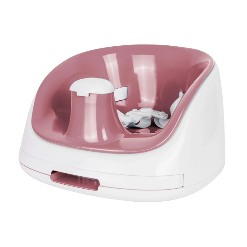 Prince Lionheart bebePOD Booster White Base | Comfortable | Removable Tray | Dual Strap System | Portable | Anti-Slip Base - Coral