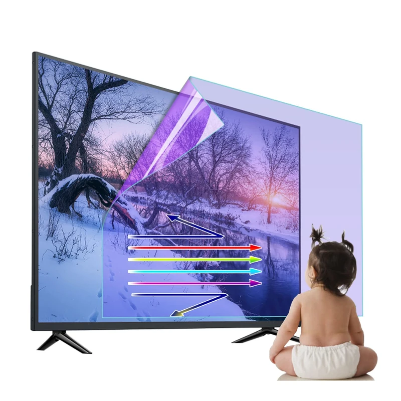 43 Inch Matte Anti Glare Film TV Screen Protector, Anti-Blue Light Filter, Reduce Eye Fatigue for LCD LED OLED HDTV, 43in(942x529mm)