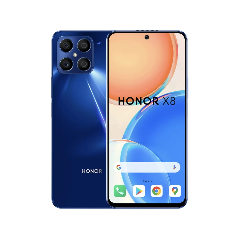 HONOR X8 Smartphone, 6.7 Inch SIM-Free Unlocked Mobile Phone with 64MP Quad Camera, 90Hz, Snapdragon 680, Dual Sim, NFC, 6+128GB（2 Year Warranty