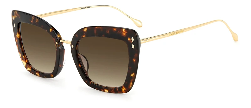 Isabel Marant Im 0083/g/s 2IK/HA HAVANA GOLD Sunglasses Women's Polyamide, Standard, 53
