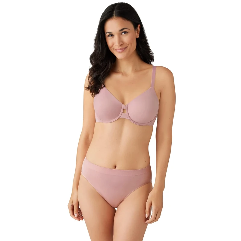 Wacoal Women's Superbly Smooth Unlined Convertible Underwire Bra Full Coverage, Opaque, Zephyr Pink, 40DD