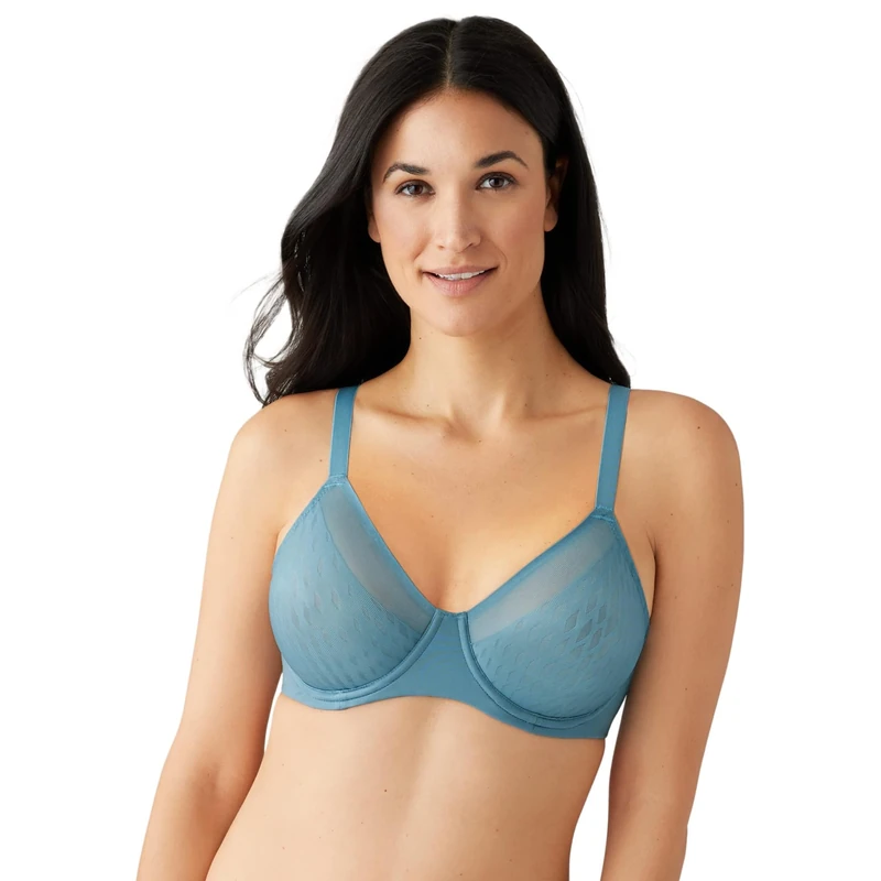 Wacoal Women's Elevated Allure Seamless Unlined Underwire Bra Full Coverage, Provincial Blue, 40E