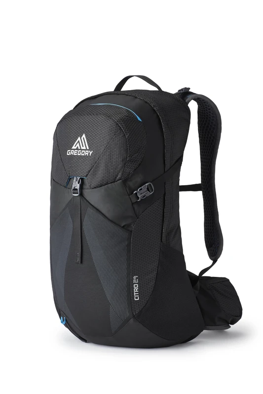Gregory Vaporspan - Citro 24 - Day Hiking Backpack for Men, 52 cm, 24 L, 0.92 KG, Ventilated VaporSpan Backpanel, Hydration Compatible, Rain Cover Included, Black (Ozone Black)