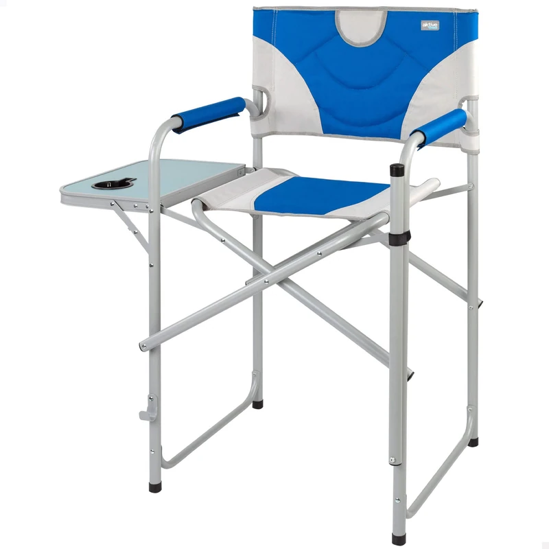 AKTIVE 52889 Director's Chair XL Folding Chair for Camping Garden Terrace Maximum Weight 110 kg Highchair 62 cm