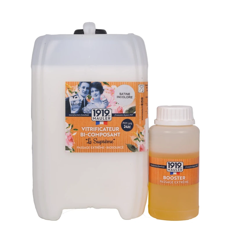 "Le Supreme" 1919 Professional Intense Traffic Vitrifier Biosourced Dual Component 5L Colourless Satin-Finish - Image 1