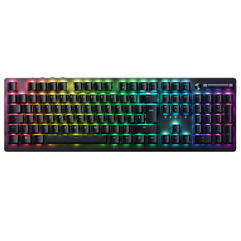 Razer DeathStalker V2 Pro (Red Switch) - Wireless Low-Profile Optical Gaming Keyboard (Linear Optical Switches, HyperSpeed Wireless, Bluetooth 5.0, Laser-Etched Keycaps) QWERTY UK Layout | Black