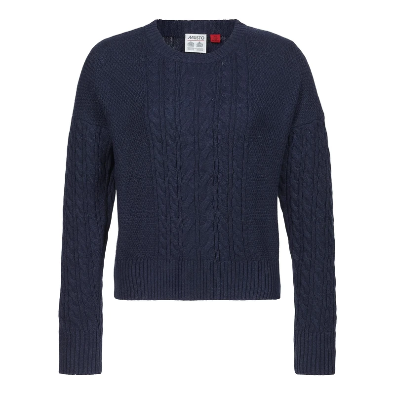 Musto Womens W Cable Knit Crew Neck