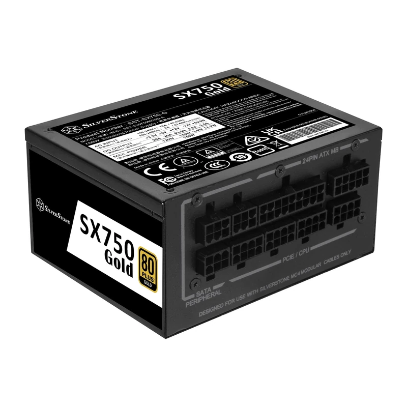 SilverStone Technology SX750 Gold, 80 PLUS Gold 750W SFX fully modular power supply, SST-SX750-G UK