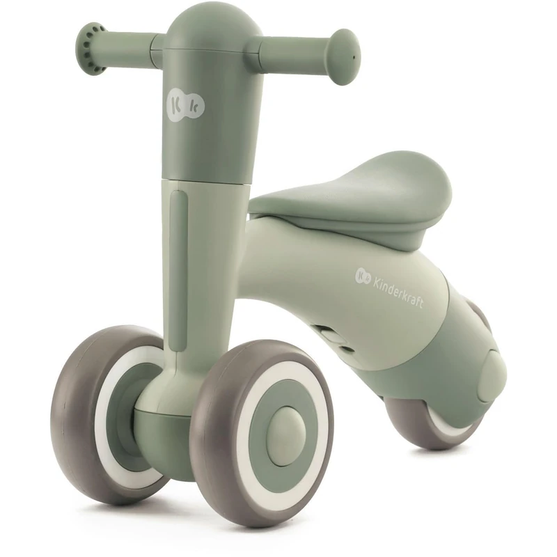 Kinderkraft MINIBI Balance Bike, from 1 Year, Light, Balance Bike, Without Pedals, Adjustable seat, Easy to Clean, Weighs 2.1 kg, Green
