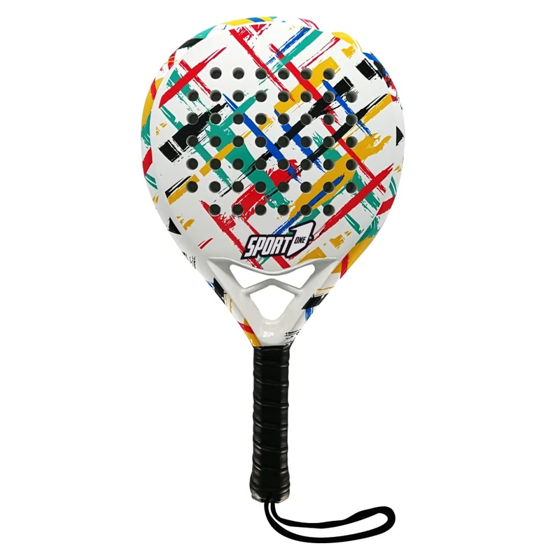 Sport1 Winner padel racket 100% carbon fiber. Paddle racket round shape for advanced players. Reactive and durable shovel ideal for players with powerful shots
