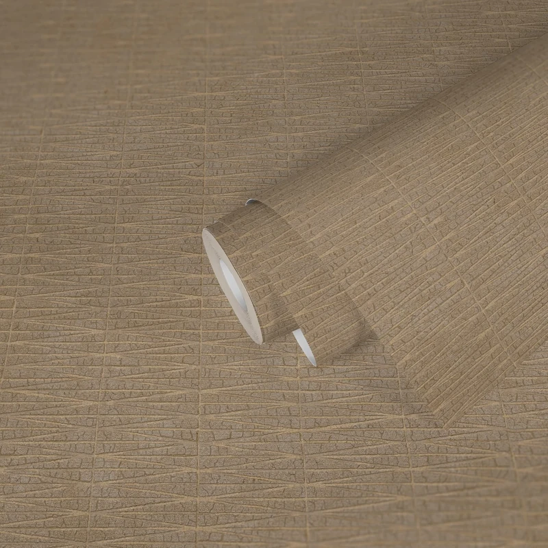 A.S. Création Hygge 385971 Non-Woven Wallpaper Textured Brown Scandinavian Metallic 10.05 x 0.53 m Made in Germany