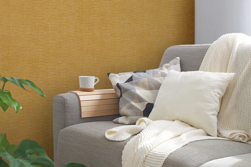 A.S. Création 385974 Swedish Non-Woven Wallpaper Yellow Textured 10.05 x 0.53 m Made in Germany