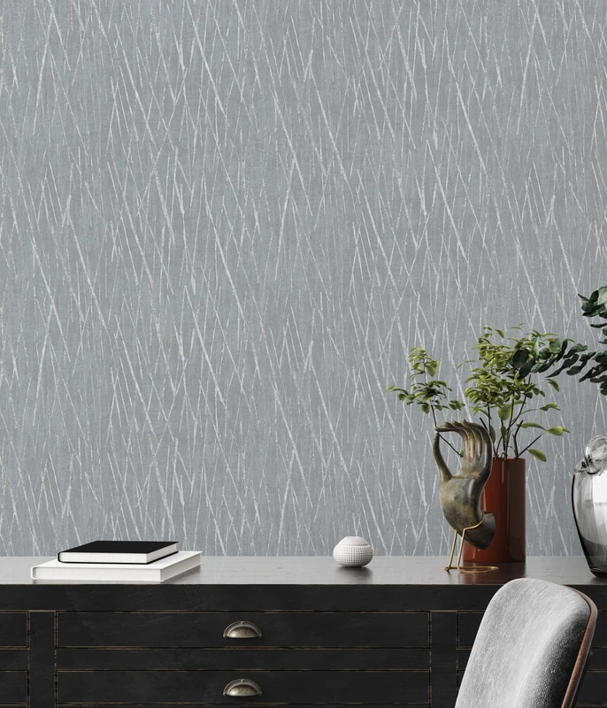 A.S. Création Hygge 385981 Scandinavian Textured Wallpaper Grey Silver Non-Woven Metallic 10.05 x 0.53 m Made in Germany