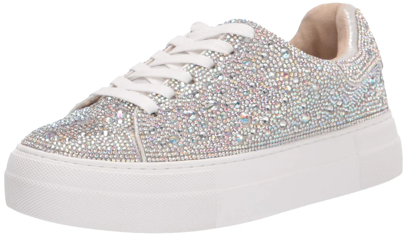Betsey Johnson Women's Sidny Sneaker, Rhinestone, 5 Wide