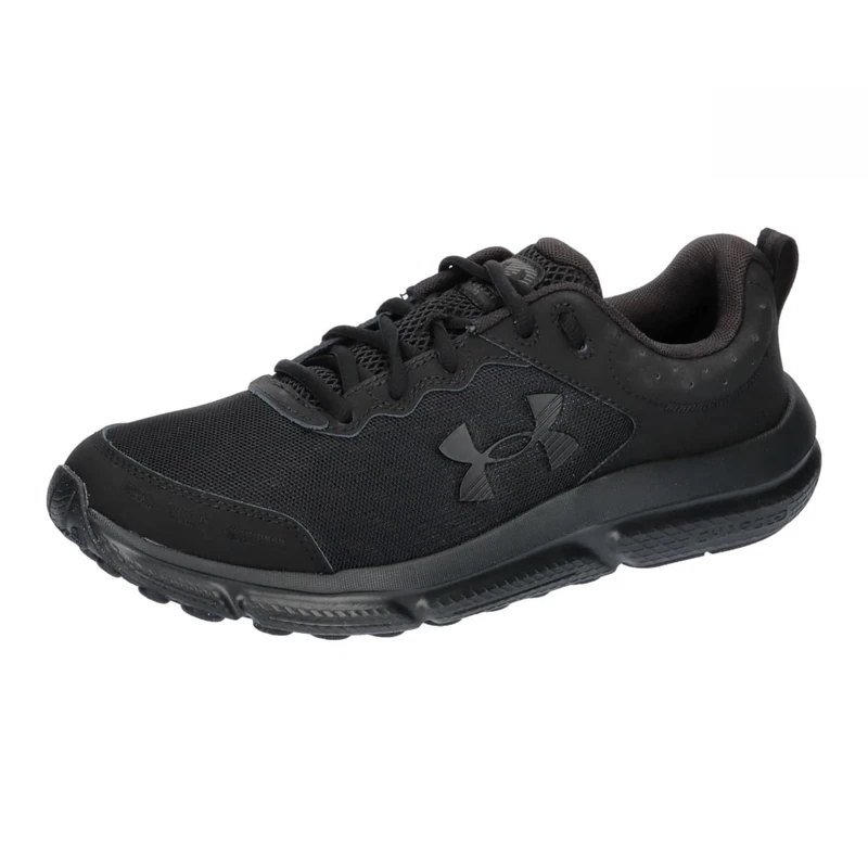 Under Armour Men's Charged Assert 10 Running Shoe, (002) Black/Black/Black, 11.5 XX-Wide