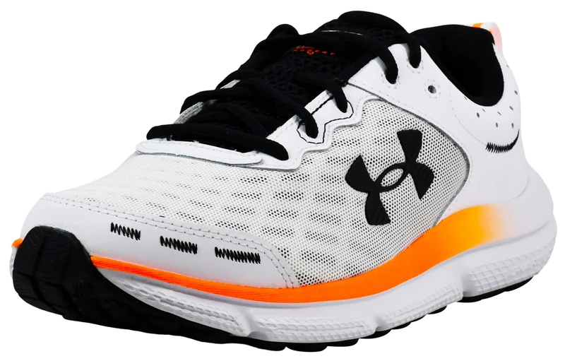 Under Armour - Mens Charged Assert 10 Sneakers, Color White/White/Black (101), Size: 6.5 UK