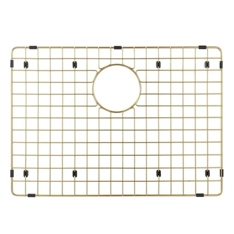 Starstar Sinks Protector Matte Gold 304 Stainless Steel Kitchen Sink Bottom Grid, Rack (18 x 15) - Image 1