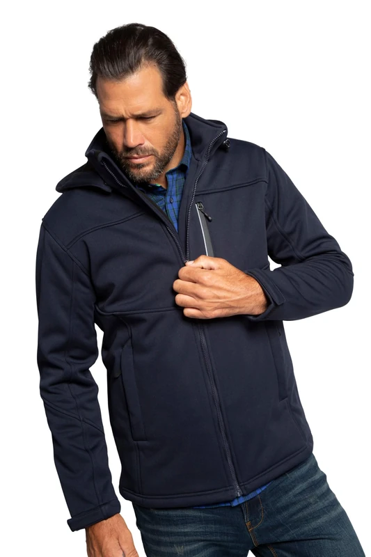 JP 1880 Men's Softshelljacke, Outdoor, Wind, Wasserabweisend, Bis 8XL Jackets, Blue, 6XL
