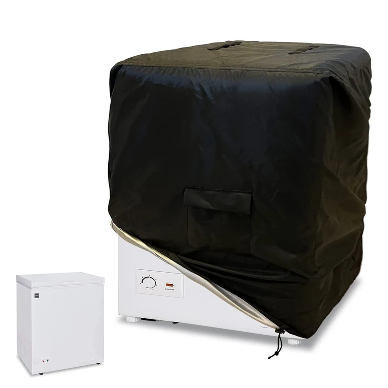 Bitubi Chest Freezer Cover – Waterproof, Dustproof, Sun-Proof, L38”W23”H34” Suitable for most Outdoor or Indoor 7.0 Cubic Compact Deep Freezer on market (Black)