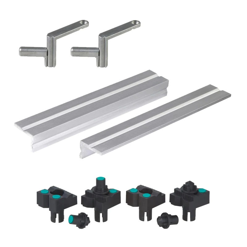 wolfcraft Professional Clamping Table Accessories, 8 Pcs. I 8628000 I for numerous Clamping Options on All Clamping Tables with 20 mm bore Holes