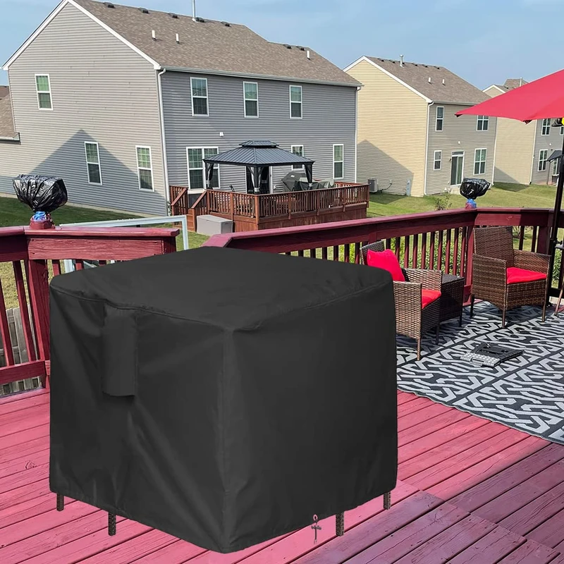 5 Pack 60" Black Waterproof Table and Bar Chair Covers