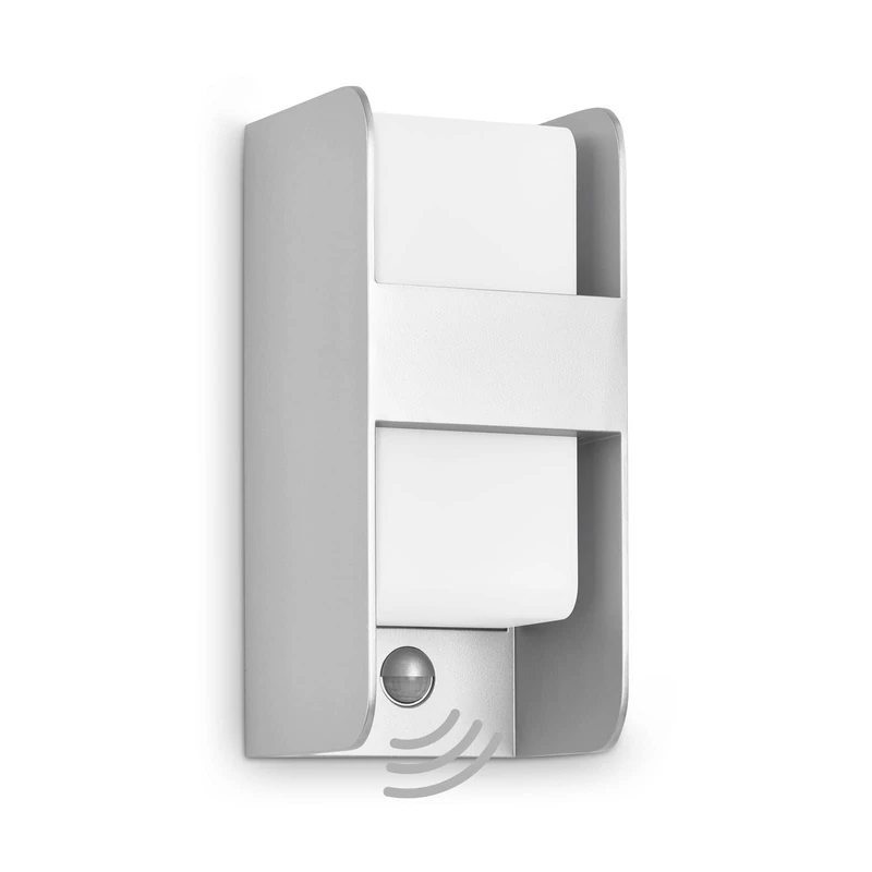 Telefunken Outdoor Wall Lamp - Motion & Twilight Sensor - Silver