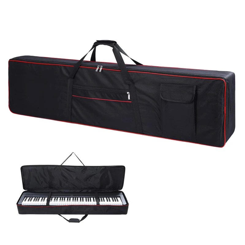 88 Key Keyboard Case, Keyboard Gig Bag with 2-Pocket Keyboard Bag,600D Durable Oxford Inside Padded Full Coverage Dust for Protect Digital Piano Covers 88 Keys 53.5"x13" x 6.7"… - Image 1