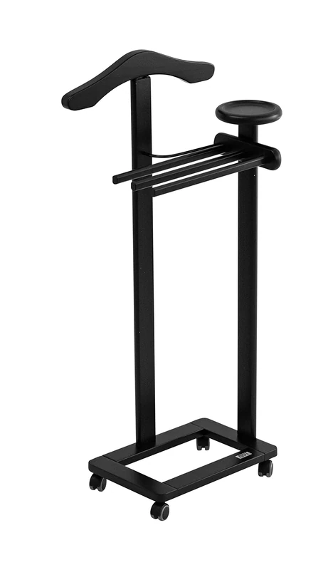 Arredamenti Italia ANTIMO Bedroom Valet Stand - Wood - Black Finish Ar-It the Heart of Wood