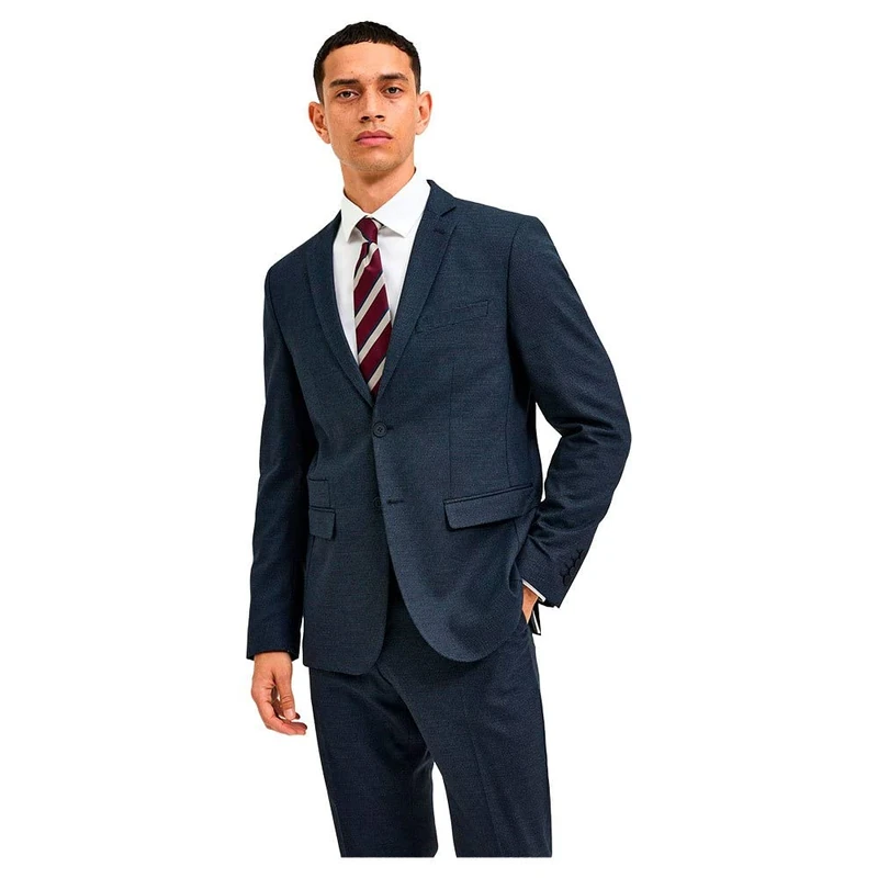 SELECTED HOMME BLACK Men's Slhslim-timelogan Blue Struc BLZ B Noos Jacket, Sky Captain/Detail: Structure, 38L