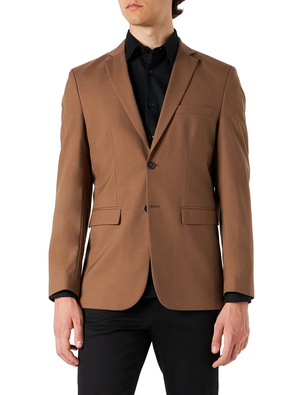 SELECTED HOMME BLACK Men's Slhslim-mylologan D Camel Blz B Noos Jacket, Camel, 36 UK