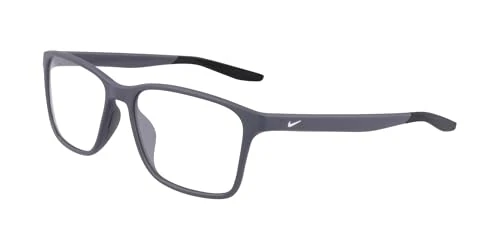 Nike 7117 034 Matte Dark Grey/Black Eyewear Unisex Iniettato, Square, 56