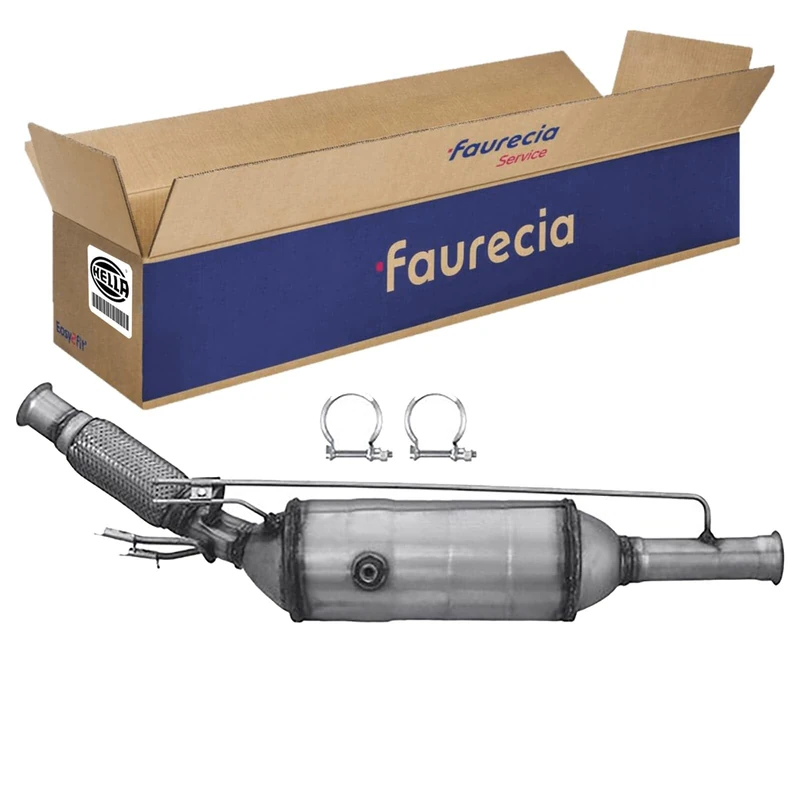 HELLA 8LG 366 070-291 Diesel particulate filter - Easy2Fit® Kit - Euro 5 - one-piece - Kit with mounting parts - Cordierite (Mostly long distance travel)