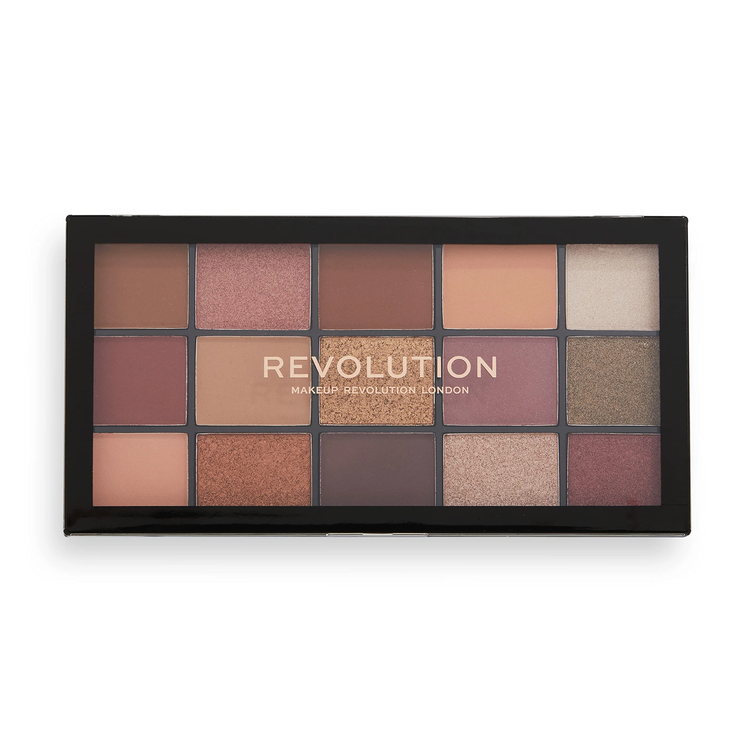Revolution Beauty London Reloaded Eyeshadow Palette, Highly Pigmented, 15 Shades, Matte and Shimmer Finishes, Seduction, 16.5g