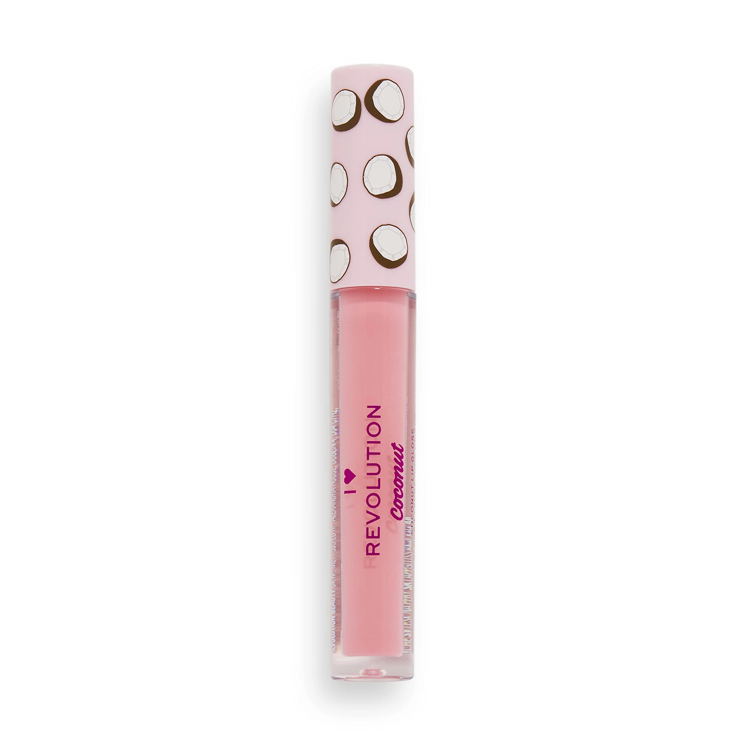 I Heart Revolution, Tasty Coconut Lipgloss, Hydrating & Non-Sticky Coconut Scented Formula, Coconut Sugar, Pink, 2.2ml