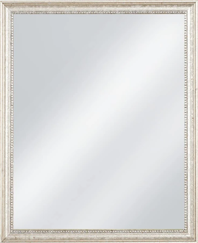 Frame Company Beatrice Silver Ornate Wooden Mirror 20x16 inch - Image 1