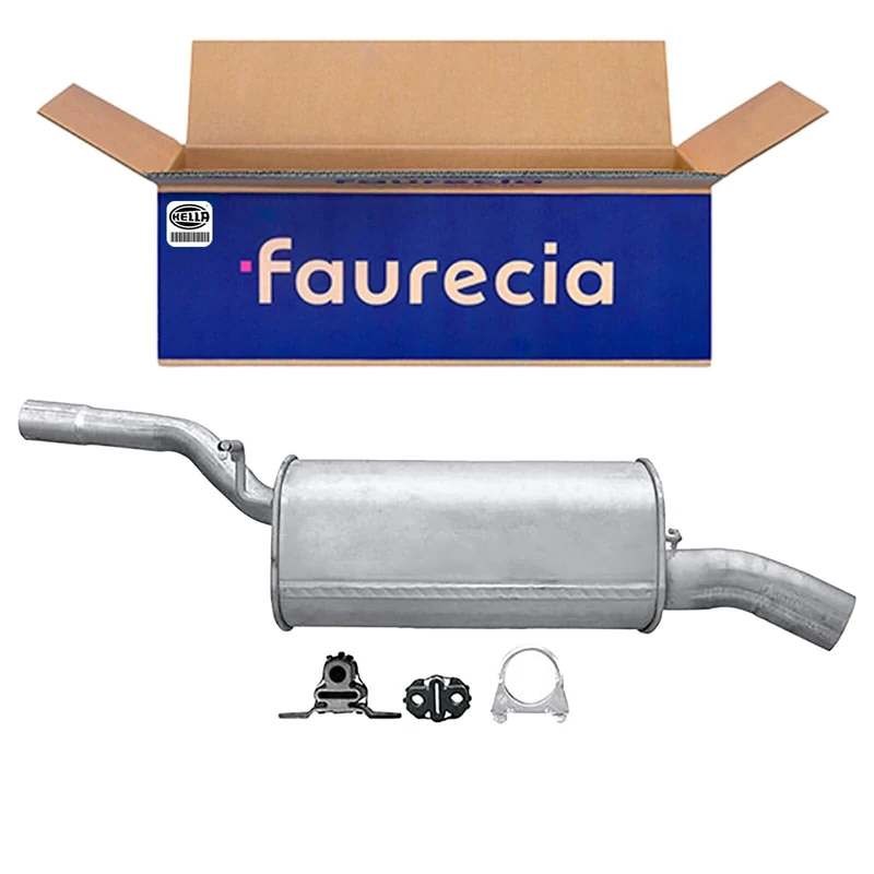 HELLA 8LD 366 027-231 Rear Muffler - Easy2Fit® Kit - Rear - one-piece - Kit with mounting parts