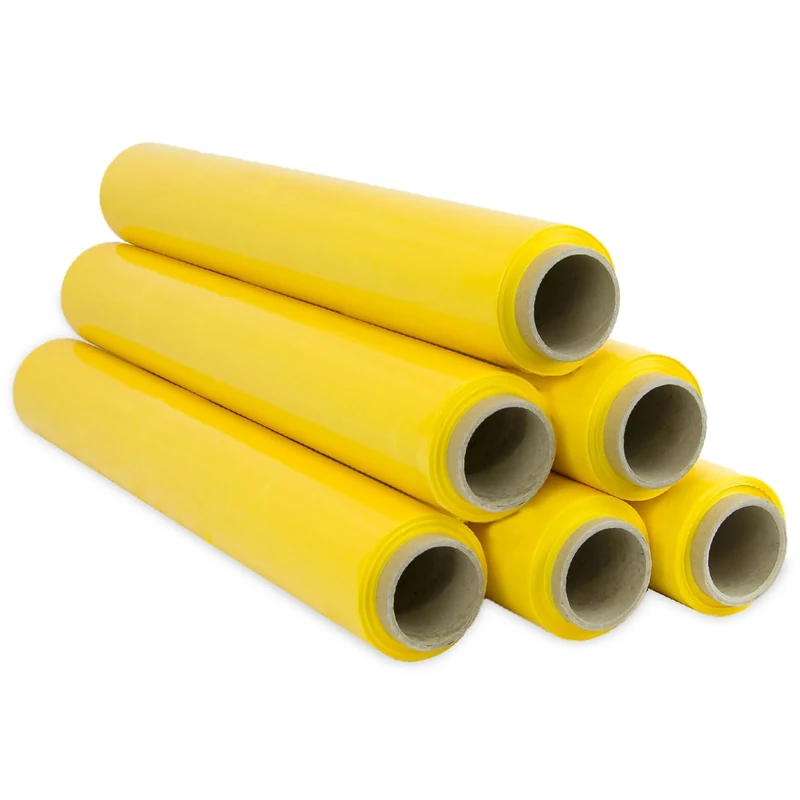 OFITURIA Packing Film 50 cm Wide and Stretchable up to 300 Metres Length – Manual Elastic Film Roll for Industrial Packaging (Yellow, 6)