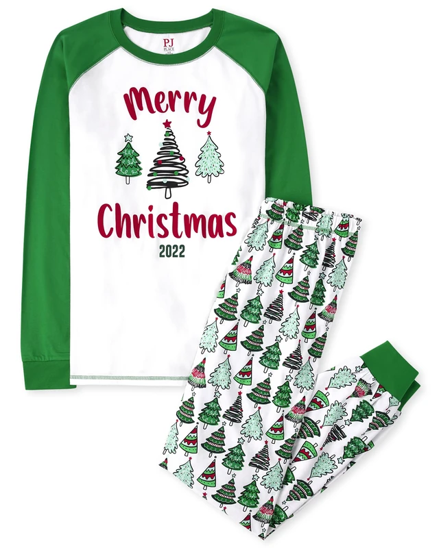 The Children's Place Baby Holiday Pajamas, Cotton, Merry Xmas 22- Adult, XX-Large (ADULT)