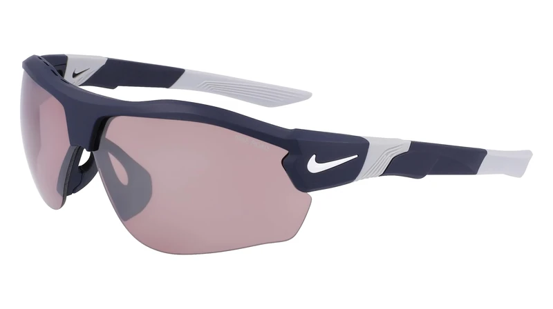 Nike SHOW X3 E DJ2032 451 Matte Obsidian/Road Tint Sunglasses Man Iniettato, Modified Rectangle, 72