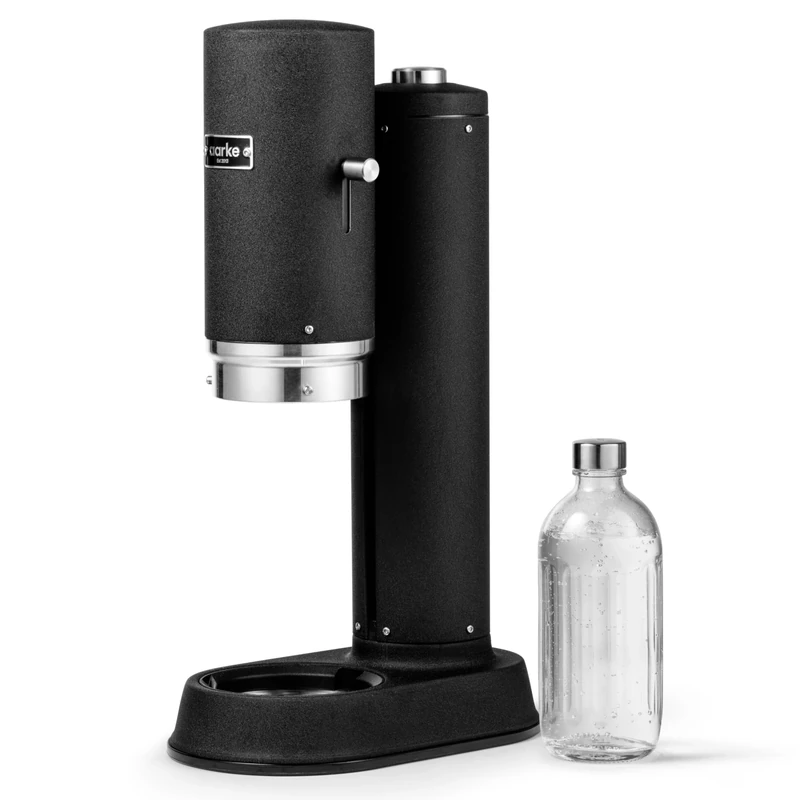 Aarke Carbonator Pro, Sparkling Water Maker with Glass Bottle, Matte Black Finish