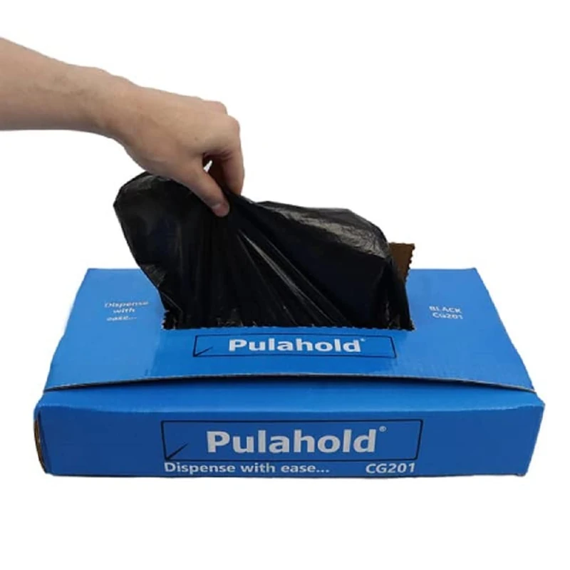 Pulahold® Black Bin Liners - 18x29x39mm - 180 Gauge 15kg Capacity - 200 Liners