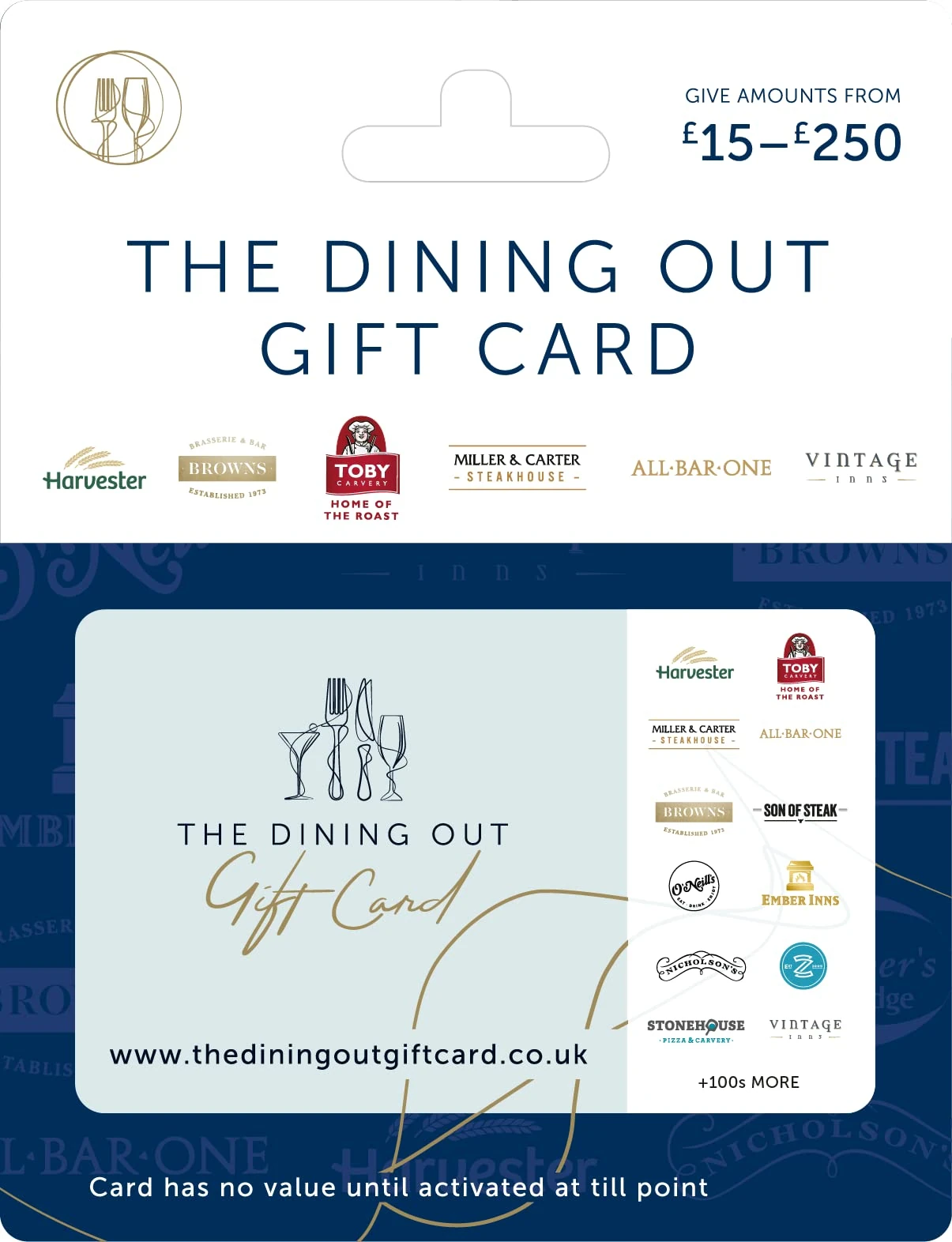 Mitchells & Butlers The Dining Out Gift Card - UK Redemption Only - Delivered by Post