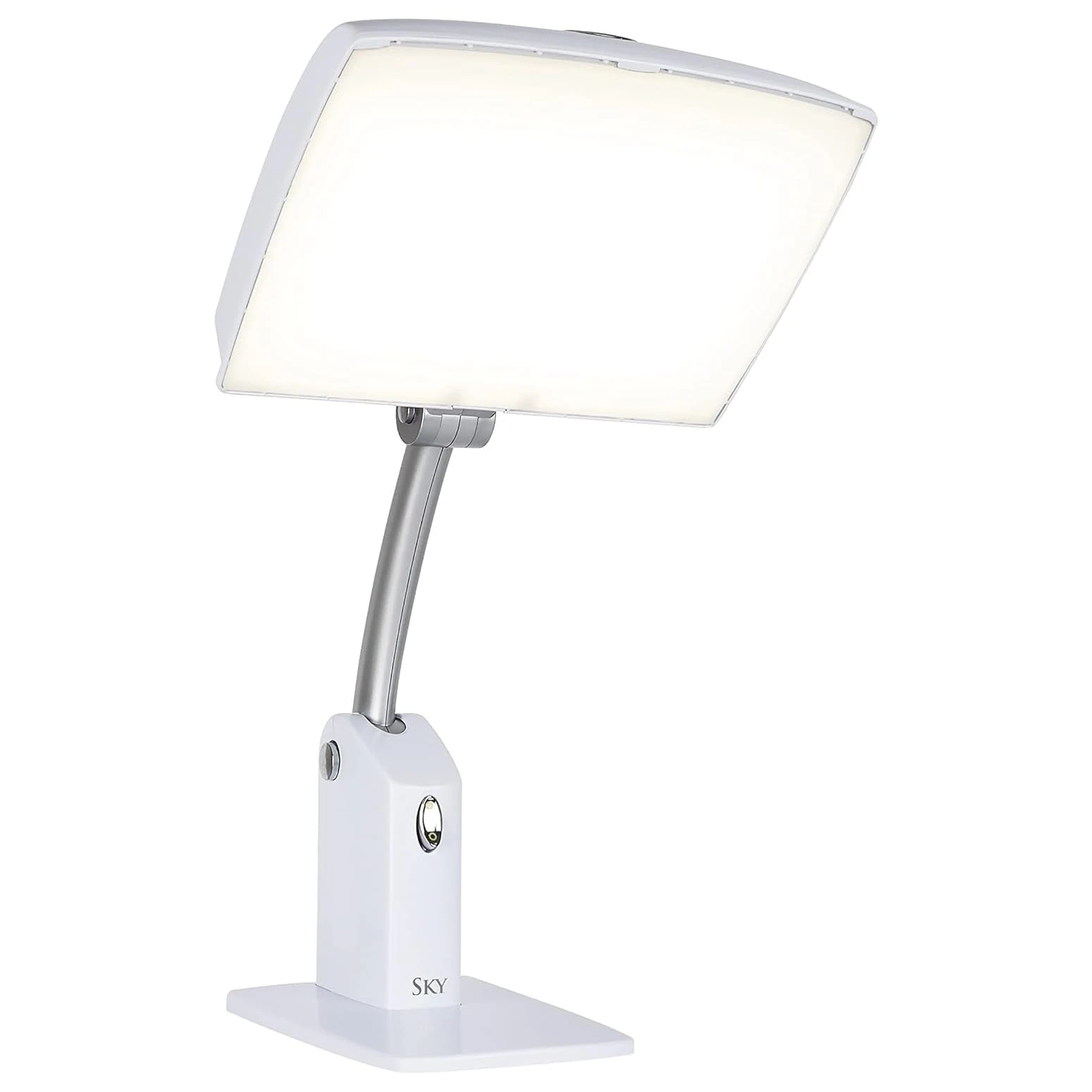 Carex Day-Light Sky Bright Sunlight Therapy Lamp, 10000 LUX Therapy Lamp at 12 Inches, LED Bright White Light with Adjustable Height and Brightness Levels for Mood, White