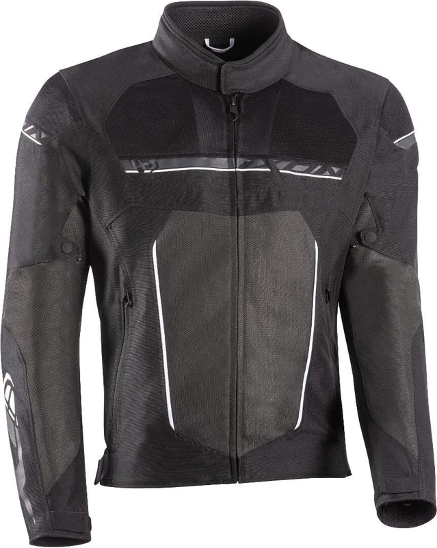 Ixon T-Rex Motorcycle Textile Jacket (Black/White/Grey, XXL)