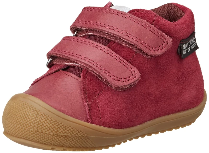 Naturino Brant VL-Baby Shoes with Sheepskin Lining, Red Bordeaux Red, 19 EU