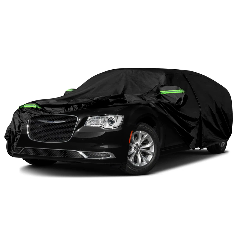 Car Cover Compatible with Chrysler 300 300C 2011-2022, 6 Layer Heavy Duty Waterproof Dustproof Black Car Cover