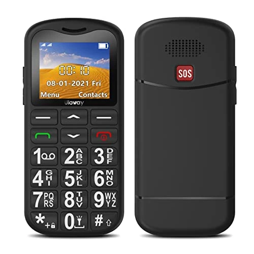 Ukuu Senior Unlocked Big Button Phone, SIM Free for Elderly with SOS & Speed Dial - Black