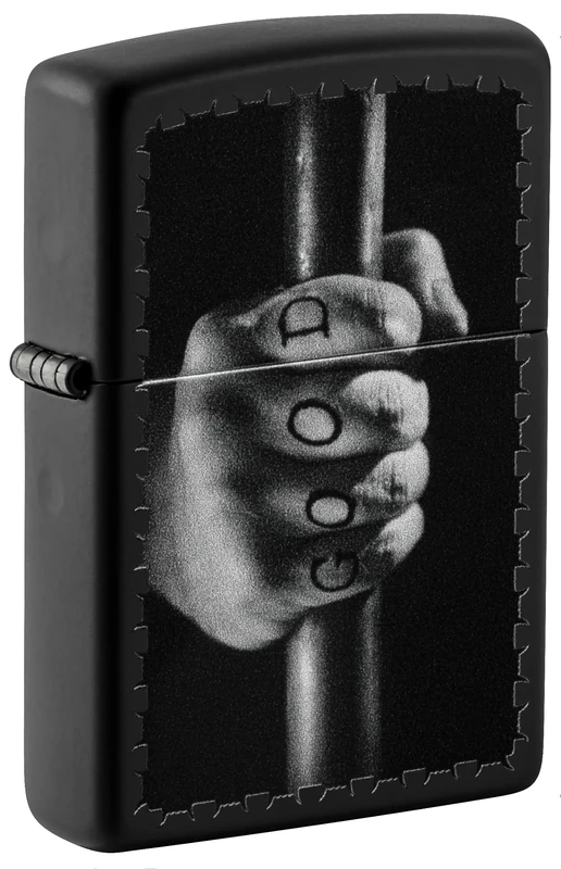 Zippo Windproof Lighter, Good Evil Design – Matt Black, Colour Image – Refillable, Reusable, Windproof Design – Comes in Gift Box – Made in USA