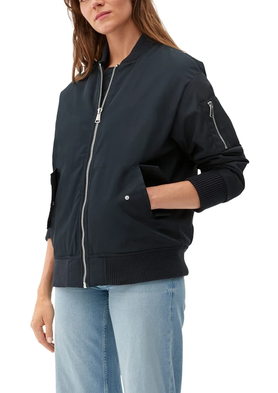 s.Oliver Women's Padded Nylon Blouson, Navy, L